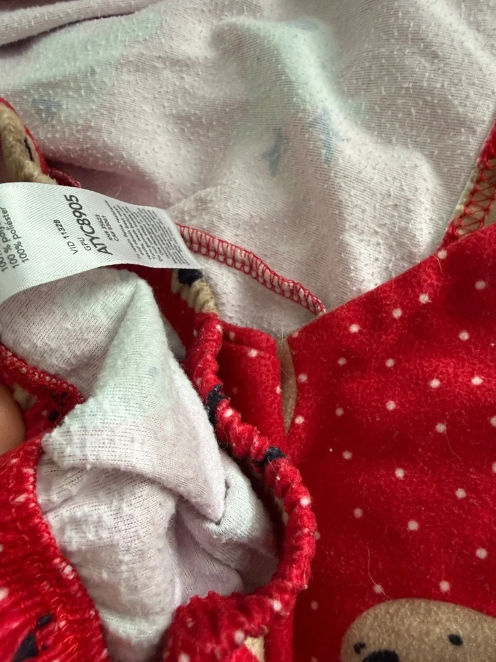 Kids Red Reindeer Print Pajama Set